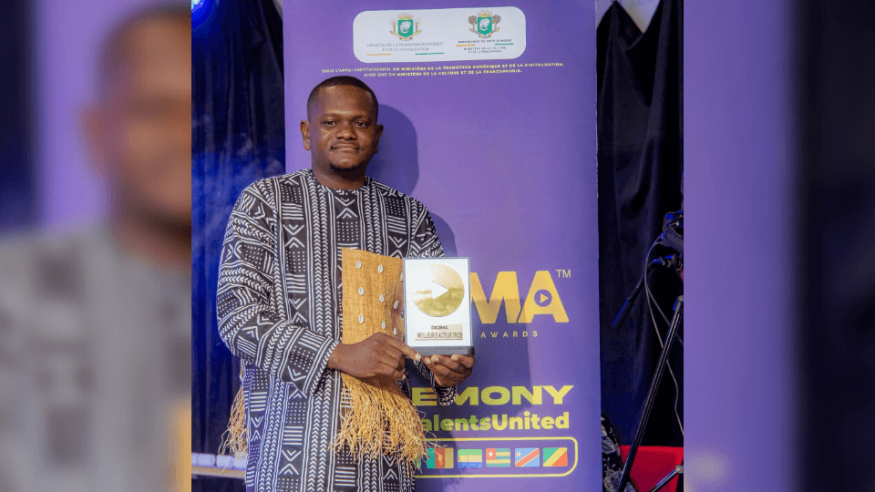 Romeo MD sacré Meilleur Acteur aux DIGIMA 2025 à Abidjan