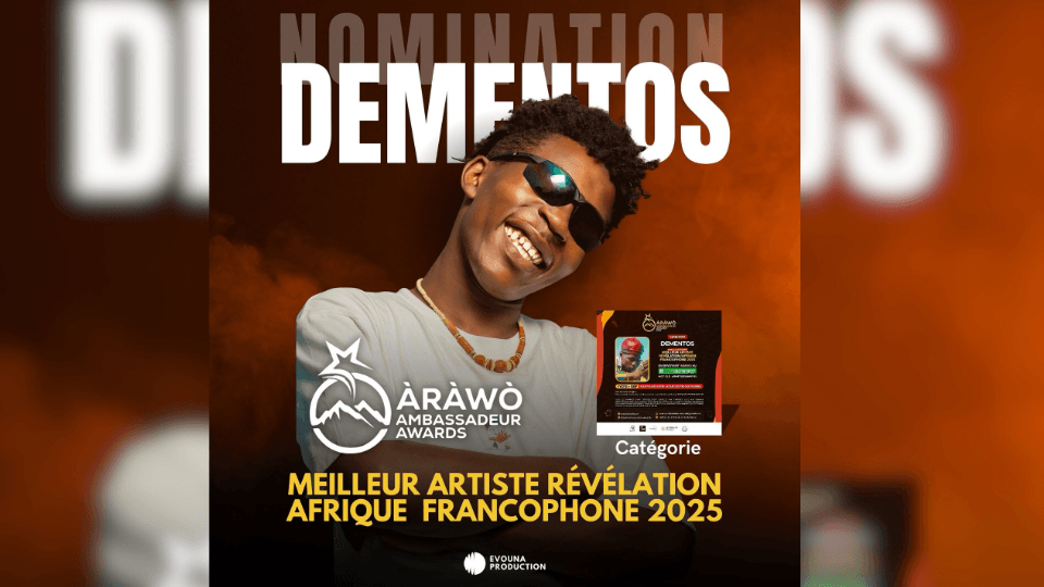 DEMENTOS nominé aux Àràwò Ambassadeur Awards 2025 au Bénin