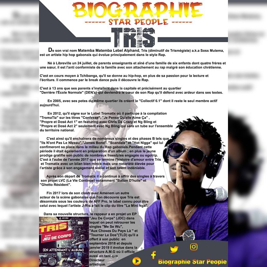 Biographie Star People "une opportunité pour le Showbiz Gabonais"