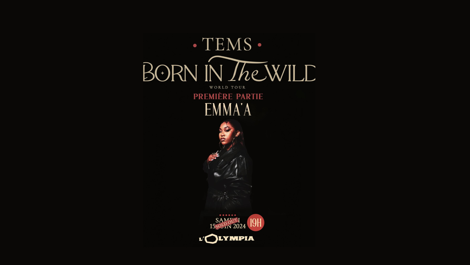 France : Emma’a en première partie du concert de Tems à l’Olympia